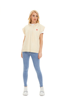 Gilet pull tricoté sans manches pour femme, personnalisé, à capuche, avec broderie cœur rouge, cordon de serrage, fente latérale, coupe ample, décontracté, pour superposition