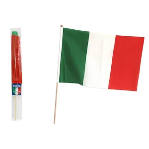 Italian <b>Flag</b> 30X45 Cm With <b>Pole</b> <b>For</b> Motorcycle Display - Product Image 1
