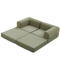 Ensemble de canapé d'angle en éponge de tissu