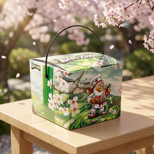 Boîte en carton alimentaire pour sushis avec poignée - Product Image 5