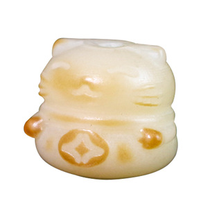 Bodhi Wood Carved <b>Lucky</b> Cat Beads 12mm Loose Beads For <b>Bracelet</b> Making - Product Image 4