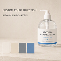 Désinfectant pour les mains sans parfum ni alcool en flacon pompe, OEM, marque privée, étiquette personnalisée, vente en gros, gamme d'hygiène des mains commerciale
