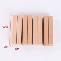 Base en bois de hêtre porte-cartes en bois support de numéro de Table porte-carte support de bureau carte postale ornements de carte Base de calendrier