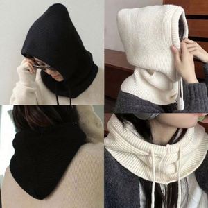 Autumn Winter Fashion Stylish Balaclava <b>Hat</b> for Women Knitted <b>Warm</b> Neck Protect Winter <b>Hat</b> Balaclava - Product Image 3