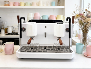 Cafetera Comercial de Acero Inoxidable, Cafetera Espresso Semiautomática de 1.6 Bares - Product Image 1