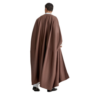 Nuovo arrivo musulmano arabo da uomo Thobe Thawb Caftan tinta unita abito da uomo abiti <span class=keywords><strong>musulmani</strong></span> Kimono largo Abaya Thobes per uomo - Product Image 6