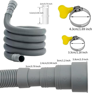 Tuyau d'extension flexible en plastique pour installation manuelle universelle, idéal pour les machines à laver domestiques – Disponible - Product Image 6
