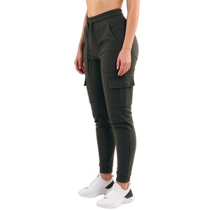 Pantalones deportivos ajustados de otoño para mujer, con bolsillos, cintura elástica con cordón, estilo casual, con banda en el tobillo, ecológicos y que absorben el sudor - Product Image 2