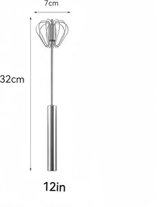 Batidora Manual de Acero Inoxidable, Batidor de Huevos Semiautomático, Ecológico y Apto para Lavavajillas - Product Image 3