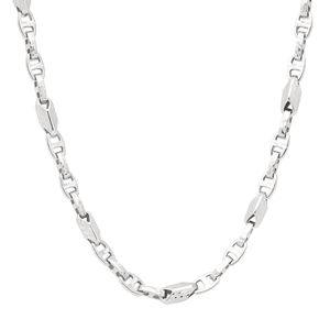 Magnificent Mirror Finish White Pt950 Oversize Neck Cordon For Unisex Hip Hop Stage Bold Solid Platinum Showpiece - Product Image 2