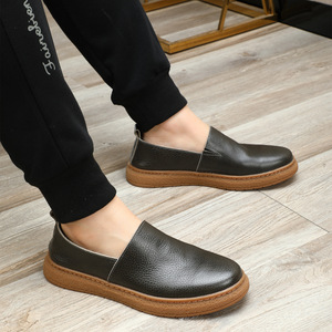 Mocassini da <span class=keywords><strong>Uomo</strong></span> in Pelle di Vacchetta Morbida a Strato Singolo Molto Comodi, Nuovi Slip-on Traspiranti Estivi 2026 - Product Image 4