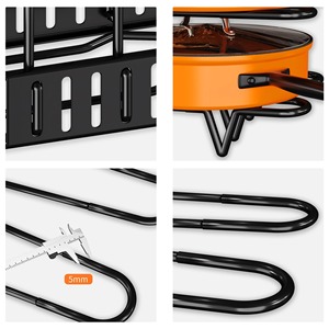 Étagère de rangement réglable en métal pour poêles et casseroles de cuisine - Product Image 5