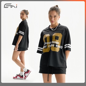 T-shirt décontracté à manches courtes pour homme <span class=keywords><strong>ETAI</strong></span>, coupe ample, avec motif lettres, en tissu mesh respirant, protection solaire, mode sportive estivale - Product Image 4
