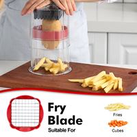 Handmatige roestvrijstalen chipsnijder, frietnijder, aardappelmandoline, fruit- en groentesnijder, mini groentehakker