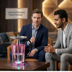 En gros, Mini Chicha Portable avec Lumière LED, <span class=keywords><strong>Logo</strong></span> Personnalisé, Ensemble Complet pour Voyage et <span class=keywords><strong>Voiture</strong></span> - Product Image 3