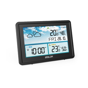 Promotion <span class=keywords><strong>BALDR</strong></span> <span class=keywords><strong>Station</strong></span> météo domestique Thermomètre intérieur/extérieur Moniteur d'humidité Sans fil (Noir) - Product Image 5