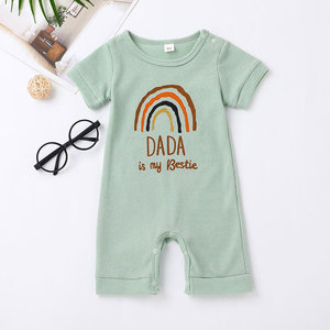 En stock: Mono de verano para bebé, pelele de manga corta tipo gofre, ropa para bebé, venta al por mayor, personalización. - Product Image 6