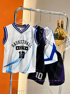 Ensemble Gilet d'Été Garçon 2026 Nouveau Modèle Maillot de Foot <span class=keywords><strong>Sans</strong></span> <span class=keywords><strong>Manches</strong></span> Fin pour Enfants Plus Âgés Séchage Rapide Respirant - Product Image 5
