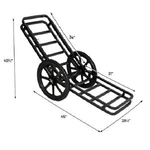 <span class=keywords><strong>Porte</strong></span>-bagages arrière pliable pour voiture, chariot <span class=keywords><strong>à</strong></span> bagages multi-usages <span class=keywords><strong>à</strong></span> deux roues, chariot de transport robuste pour le camping et les voyages - Product Image 1