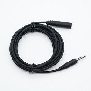 Cable de extensión de audio de 3,5 mm macho a macho de 2 m negro para dispositivos MP3 con blindaje trenzado y revestimiento de PVC - Product Image 4
