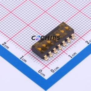 DSIC07TSGET DIP Switch SMD-14P,6x17.8mm Switch Flat Toggle, Groove Type Single Pole Single Throw 7 Gull Wing Type - Product Image 1