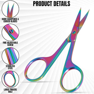 Ciseaux à cils en acier inoxydable de qualité supérieure, lame courbée, pour extensions de cils, salon de beauté, soins personnels - Product Image 5