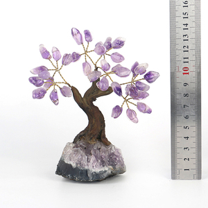 Wholesale Natural Healing Stones Crystal Bonsai <b>Tree</b> Amethyst Cluster Base Crystal <b>Tree</b> for Feng Shui Decoration - Product Image 2