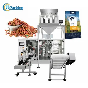 Máquina automática de embalagem pré-formada para sacos grandes, alimentos para cães e gatos, saco pré-fabricado com zíper, comida pré-fabricada pré-fabricada para animais de estimação