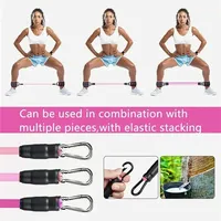 Conjunto de bandas de resistencia para correas de tobillo, banda elástica para Fitness, equipo de gimnasio para hombre y mujer, barra de entrenamiento para ejercicios de Culturismo