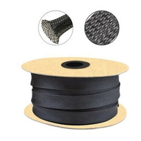 Protector de Cables Eléctricos de PET Duradero, Funda Trenzada con Resistencia al Fuego VW-1, Color Negro, de -50 °C a +150 °C, para la Gestión de Cables