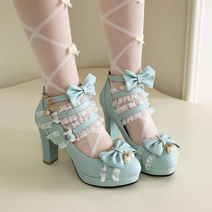 2025 Sweet Bow Ruffle Princess Shoes New Cute Princess Shoes Perfect for Matching Princess <b>Dresses</b> - Product Image 3