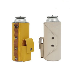 Housse de protection pour réchaud de camping extérieur, housse en cuir pour bouteille de gaz 250g, sac de rangement en cuir PU pour réchaud de pique-nique - Product Image 5