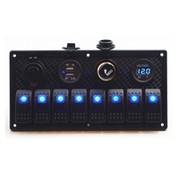 Stromsteckdose USB LED Wasserdichte Schwarze Marine-Boot-Schalttafeln