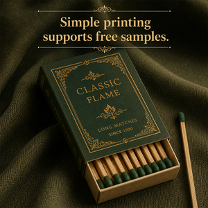 Gold <strong>Vintage</strong> Book Design Custom Embossed Recyclable <strong>Match</strong> <strong>Box</strong> with Matt Lamination Coated Paper Custom Colors Long Matchsticks - Product Image 4