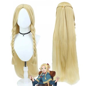 Femme Anime Party Delicious in Dungeon Cos Marcille <span class=keywords><strong>Donato</strong></span> Perruque blonde longue et droite tresse cheveux FCGD-040 - Product Image 1