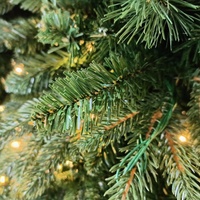 Grand arbre de Noël commercial pré-éclairé avec lumières LED chaudes, arbre de Noël artificiel pour centre commercial, hôtel, décoration de vacances