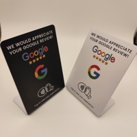 Tarjetas NFC de PVC Acrílico con Logotipo de Código QR Personalizado, Soporte para Reseñas de Google, 13,56 MHz, Tag213, 215, 216