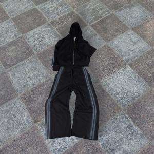 Conjunto de Sudadera con Capucha de Dos Piezas, Personalizado, Grueso, de Felpa Francesa, Holgado, Estilo Deportivo, para Hombre - Product Image 2