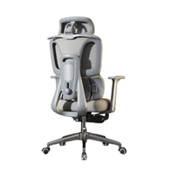 Chaise de bureau exécutive réglable de haute qualité, design moderne, pivotante à 360 degrés, dossier haut en maille avec repose-pieds, ergonomie optimisée