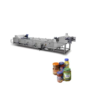 chutney pickle cans sterilization pasteurizer Tunnel pasteurization machine