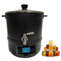 Urne à café électrique YIHAN en acier inoxydable 304 pour usage extérieur, avec fonction de maintien au chaud et protection anti-chauffe à sec, couleur noire