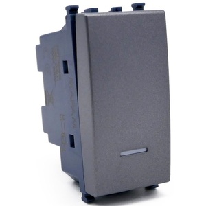 Invertisseur monophasé avec voyant lumineux gris compatible avec Vimar Arke - Product Image 1