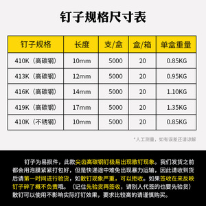 ZHTIAN K410 Carbon Steel <b>U</b> Staples 0.8mm 2 To 2.9 In Imperial Plain Surface General Industry Use - Product Image 3