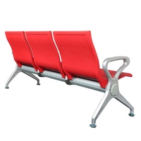 Métal public avec banque de coussin en Pu souple/hôpital/gare/aéroport salon de coiffure salle d'attente chaise de zone d'attente YA-J241F