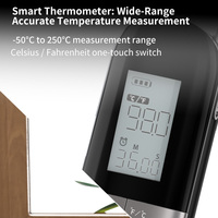 Slimme keukenmesenslijper ingebouwde voedselthermometer dubbele modus grof fijn slijpen diamantmes 4 uur draadloos handzaam