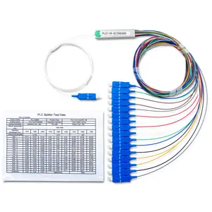 1*16 PLC分路器钢管SC/UPC连接器0.9毫米光纤plc分路器