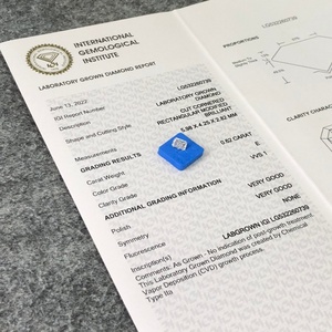 เพชรคุณภาพสูง 0.62 กะรัต ทรงมรกต ขายส่ง ความสะอาดระดับ VVS2 ได้รับการรับรองจาก IGI เพชร CVD ที่เพาะเลี้ยงในห้องปฏิบัติการ - Product Image 1