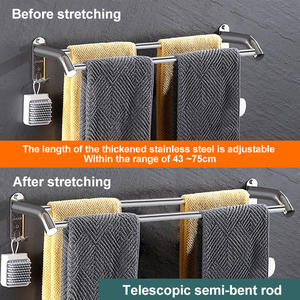 Best-Selling Hotel Style Ceiling-<strong>Hung</strong> Towel <strong>Rack</strong> Set Premium Storage Holders &amp; <strong>Racks</strong> for Bath - Product Image 6