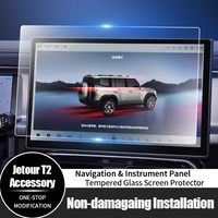 Film de protection d'écran en verre trempé ultra-clair HDR pour tableau de bord GPS de navigation 15,6 pouces pour Jetour T2 Traveler