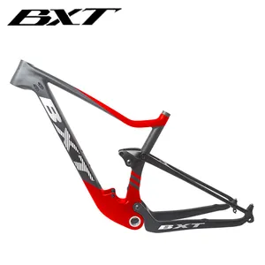 새로운 탄소 서스펜션 MTB 자전거 프레임 29er 2.3 "Susper Light BSA Berg Frameset 부스트 서스펜션 프레임 148mm 142*12mm